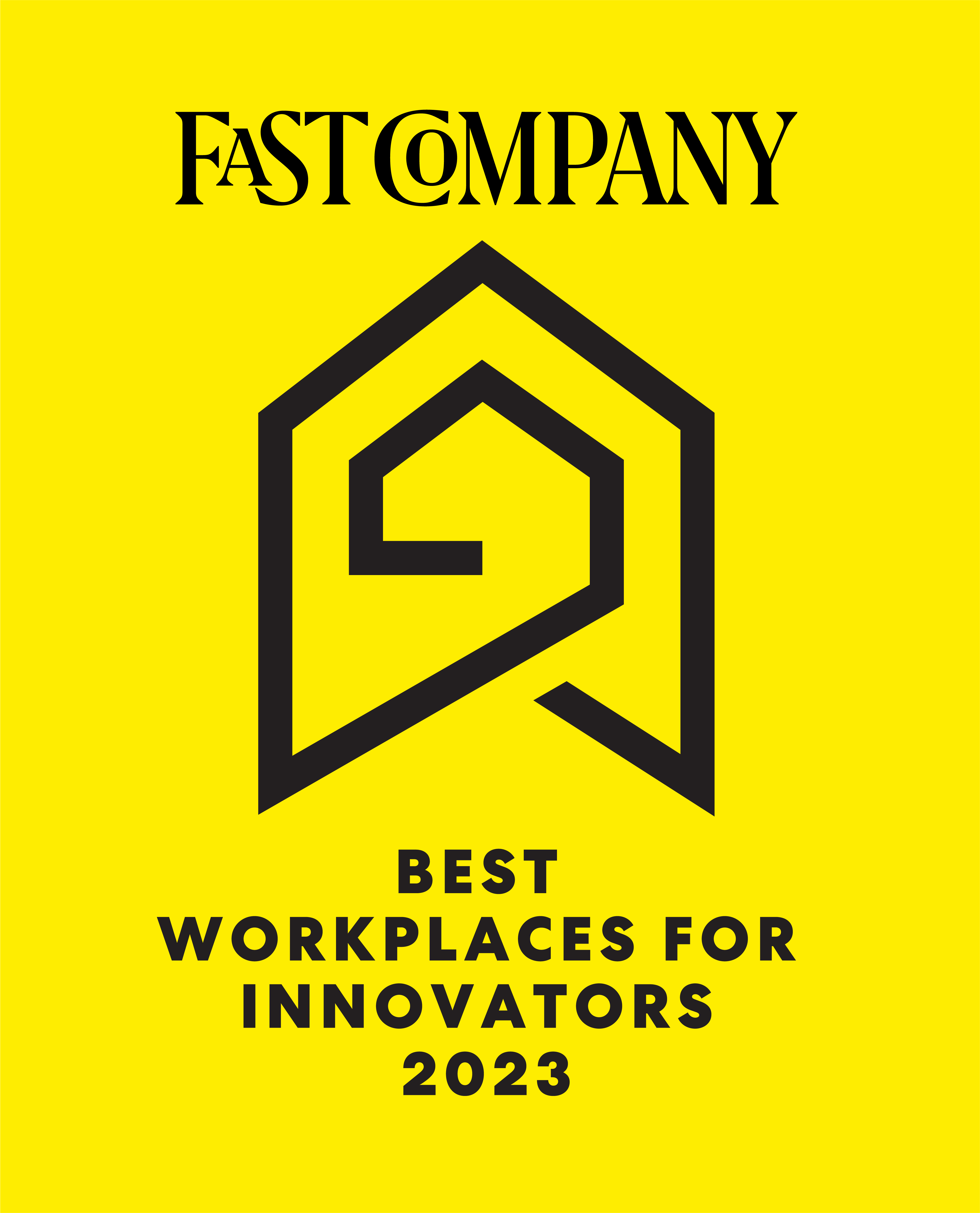 Fast Company logo with yellow background